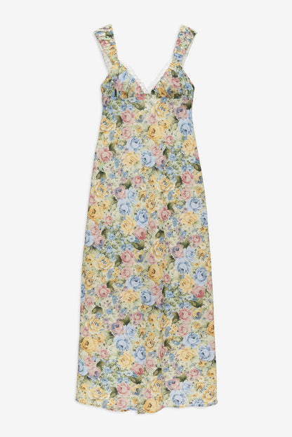 Emmaline Maxi Dress Yellow Blue - For Love & Lemons