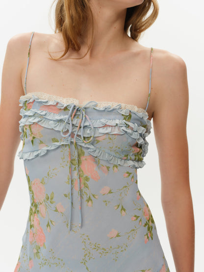 Natalie Maxi Dress Blue - For Love & Lemons