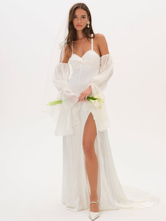 Esme Bridal Gown White - For Love & Lemons