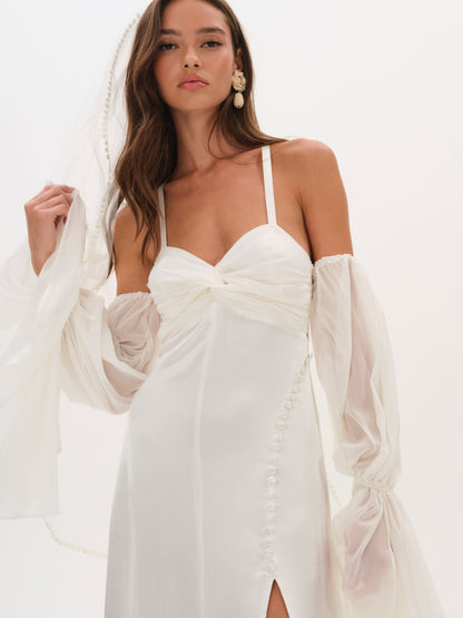 Esme Bridal Gown White - For Love & Lemons