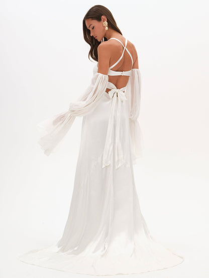 Esme Bridal Gown White - For Love & Lemons
