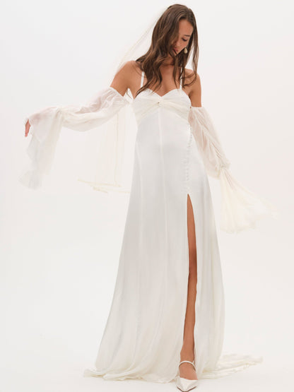 Esme Bridal Gown White - For Love & Lemons