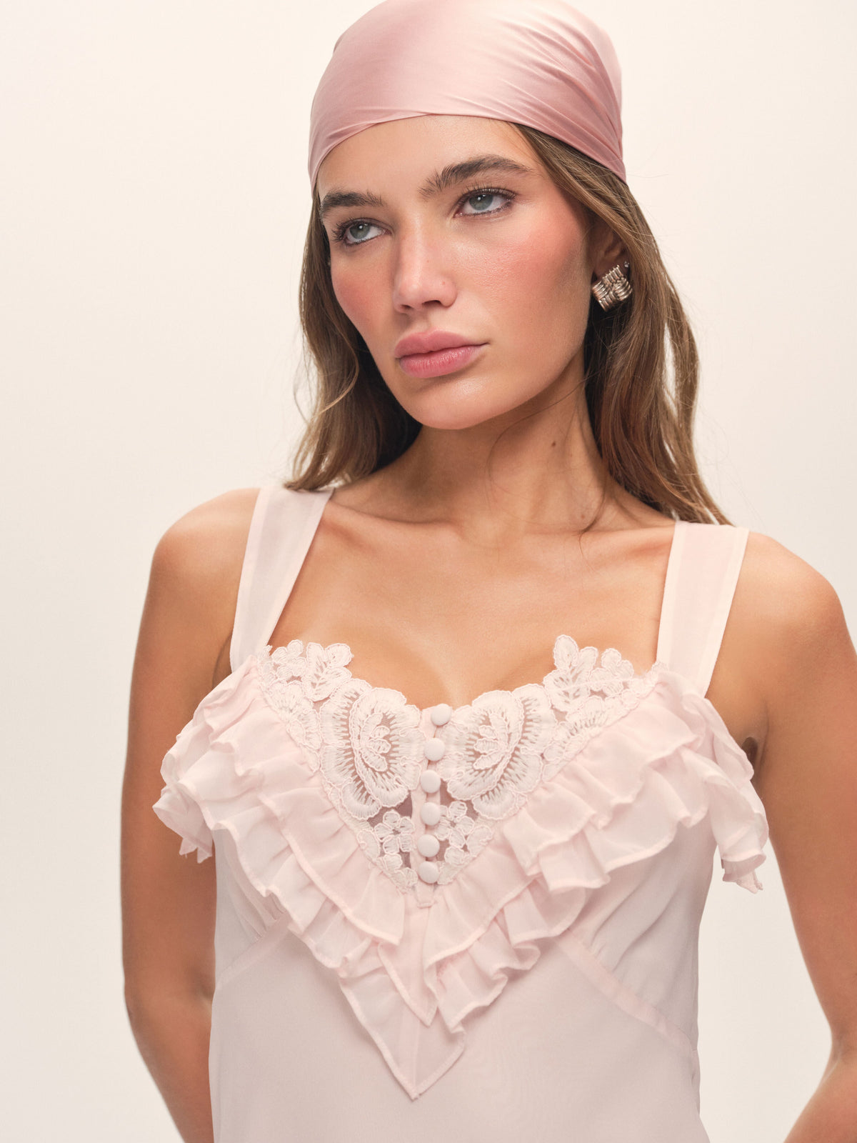 Sunset Maxi Slip Dress Light Pink - For Love & Lemons