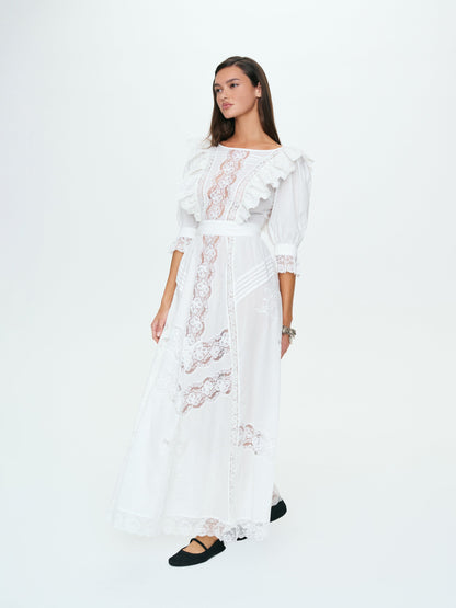 Victorian Maxi Dress White - For Love & Lemons