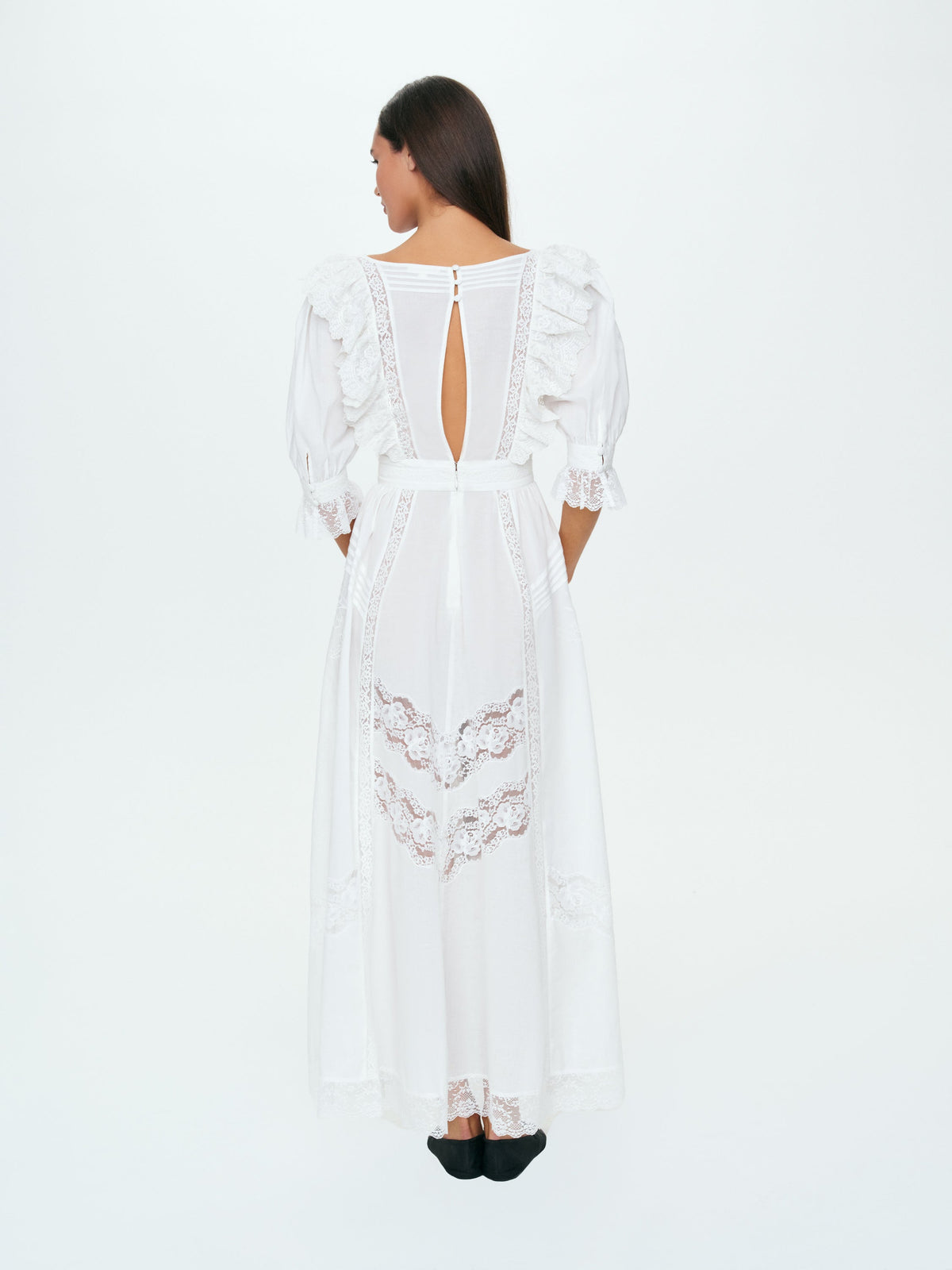 Victorian Maxi Dress White - For Love & Lemons