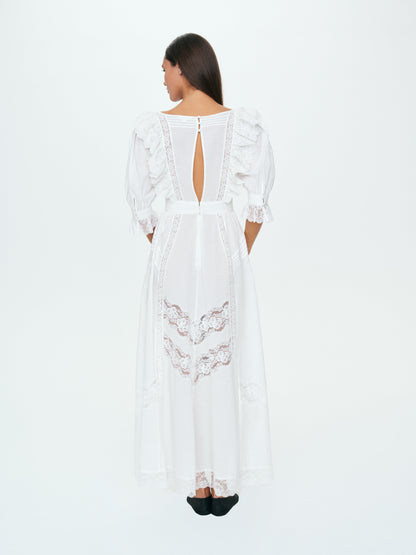 Victorian Maxi Dress White - For Love & Lemons
