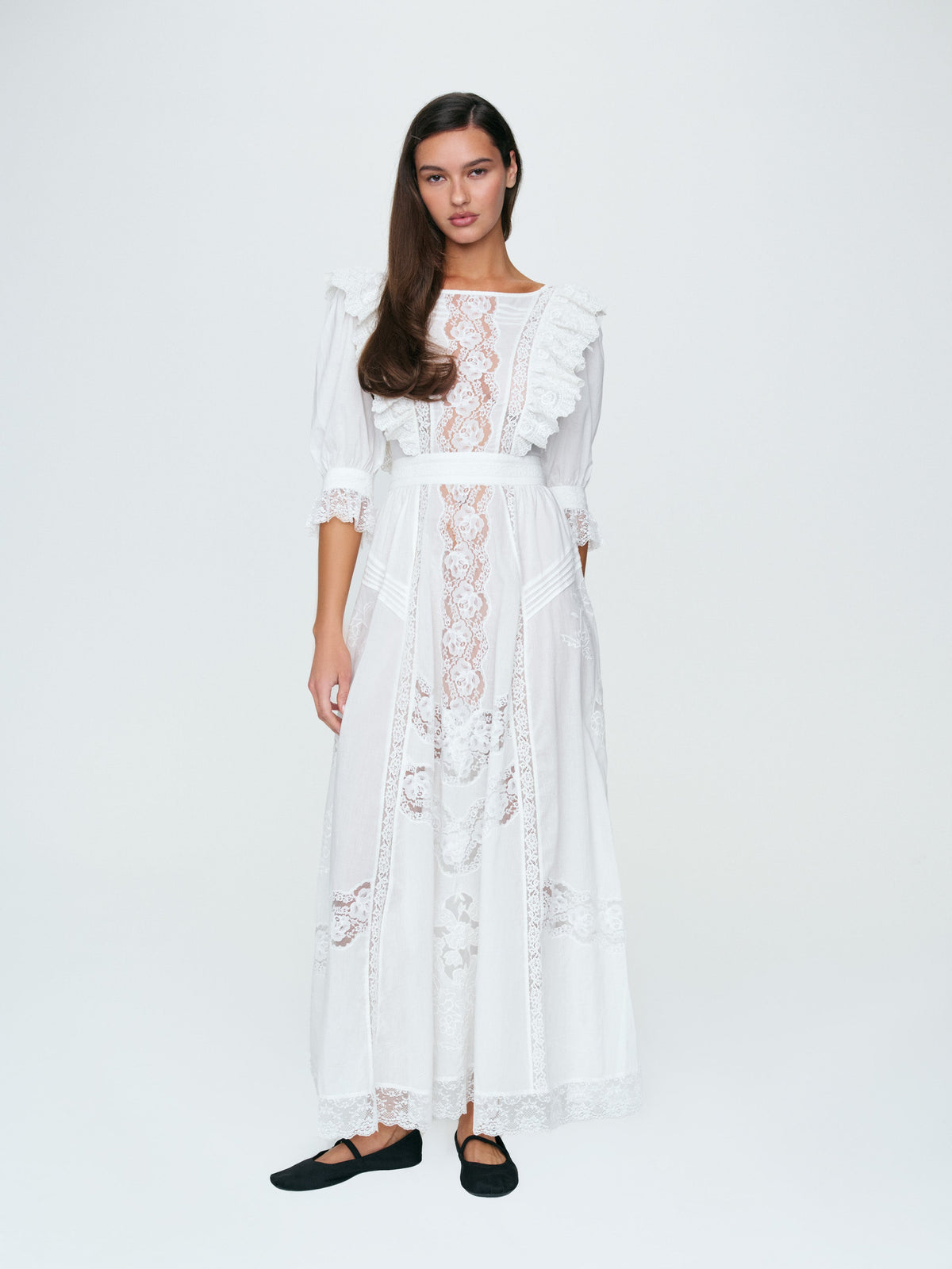 Victorian Maxi Dress White - For Love & Lemons