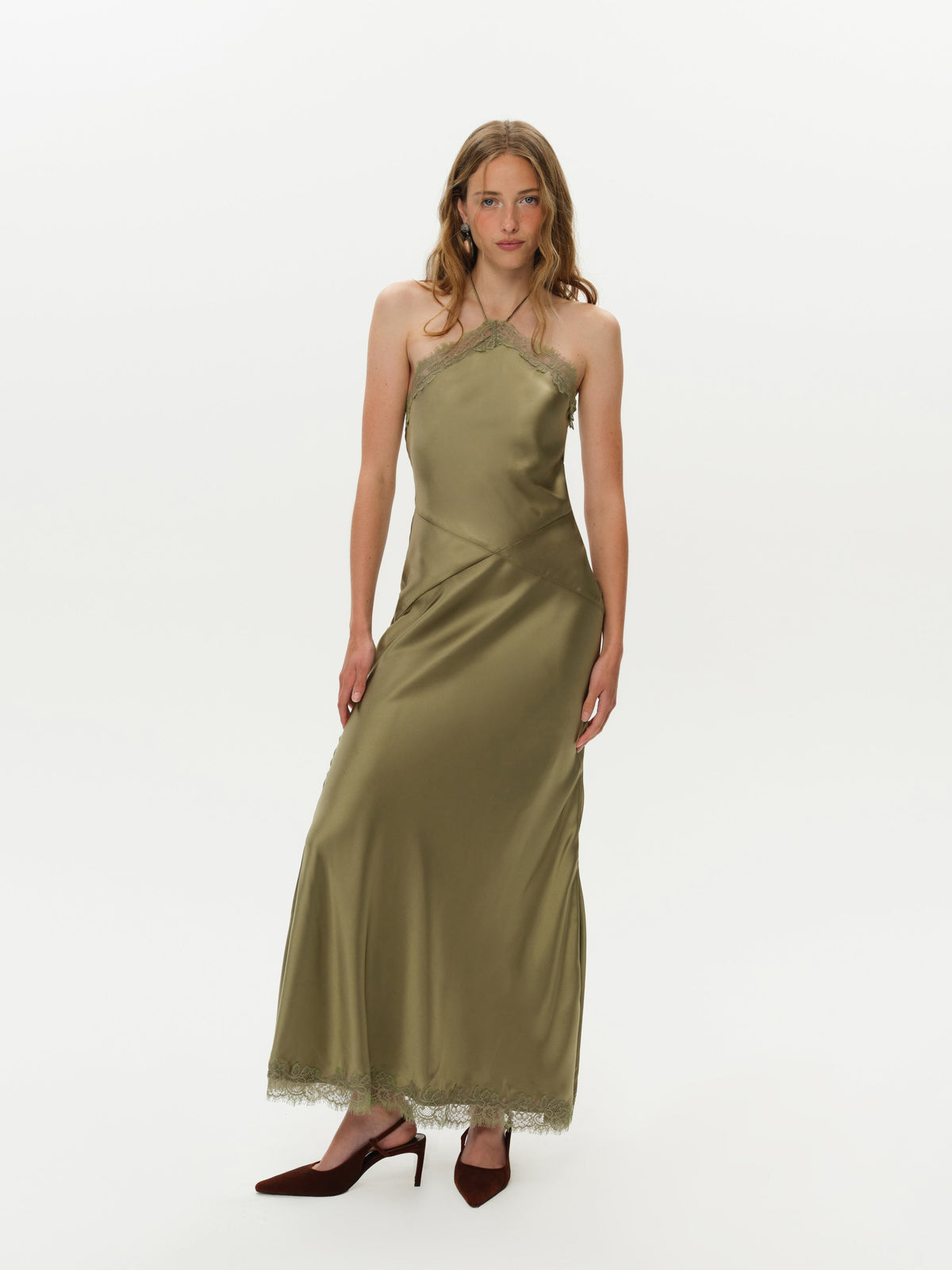 Jessica Maxi Dress Moss - For Love & Lemons