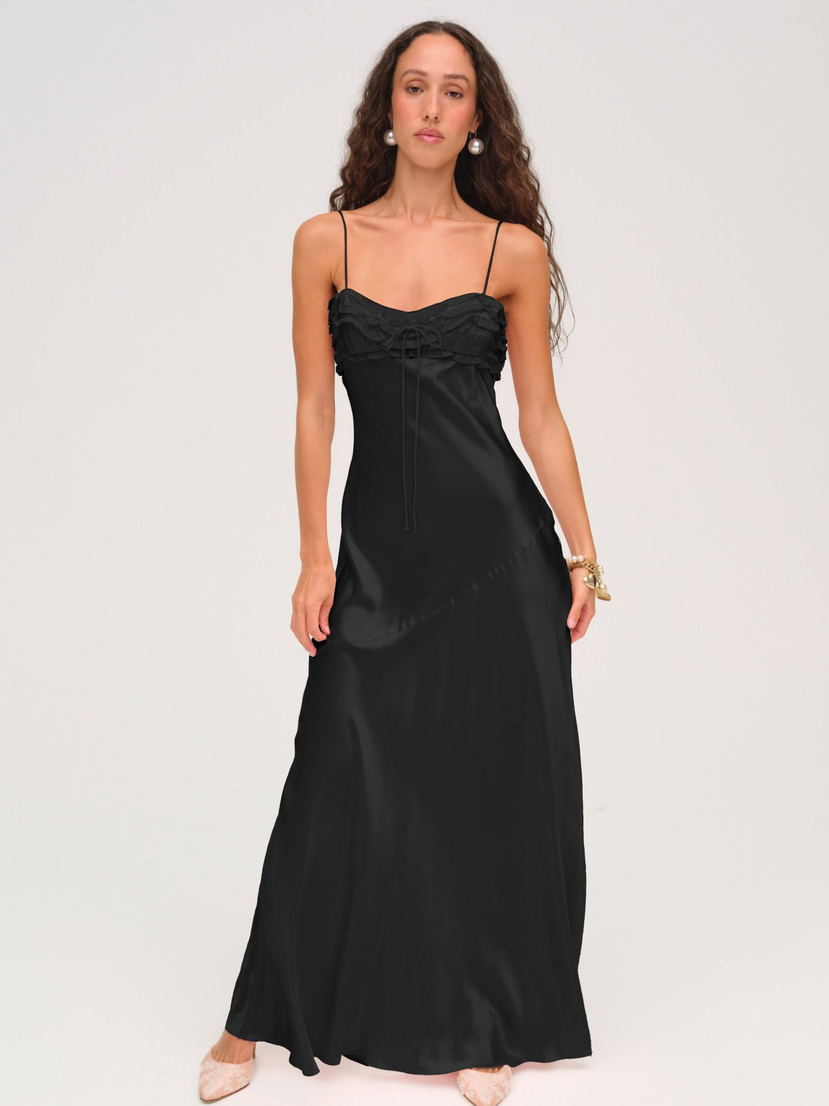 Natalie Maxi Dress Black - For Love & Lemons