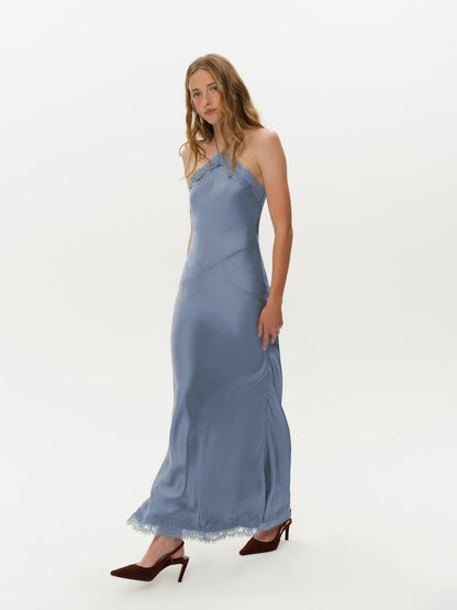 Jessica Maxi Dress Slate Blue - For Love & Lemons