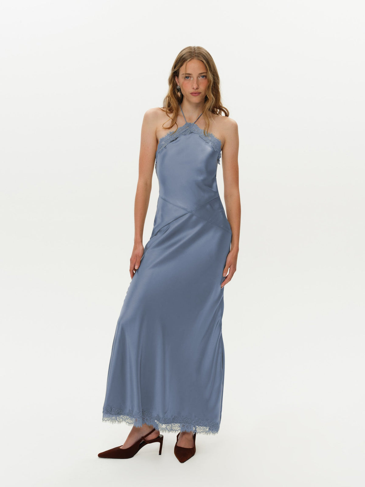 Jessica Maxi Dress Slate Blue - For Love & Lemons