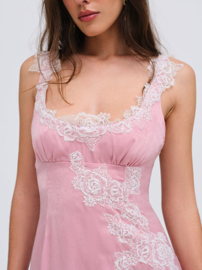 Clemence Maxi Dress Pink - For Love & Lemons