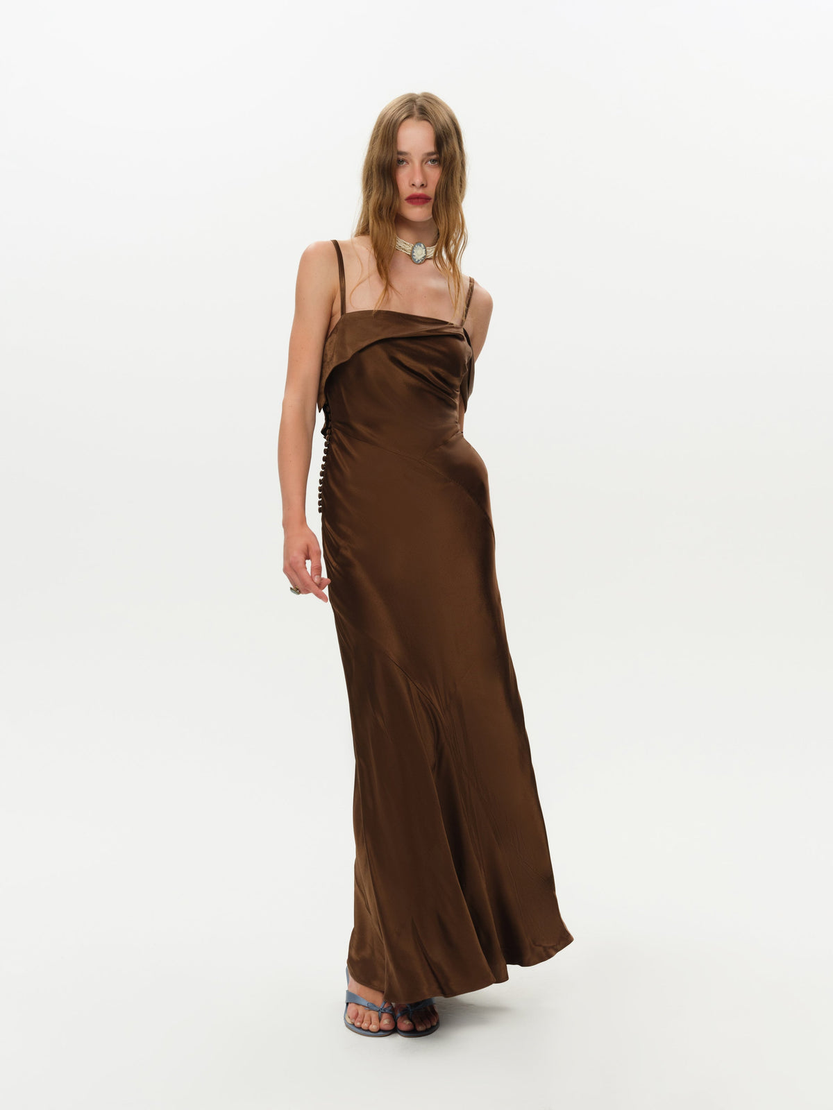 Jewel Maxi Dress Brown - For Love & Lemons