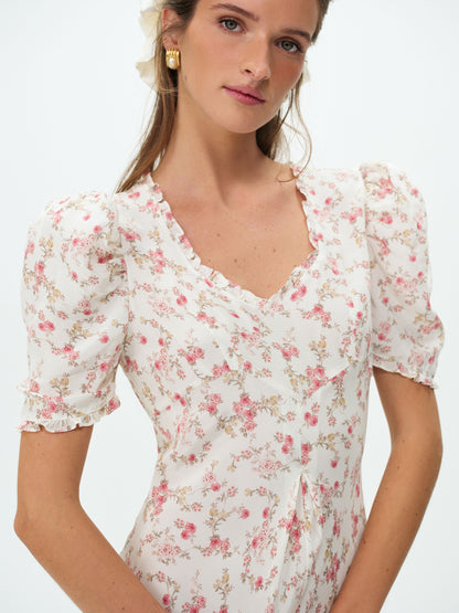 Country Floral Maxi Dress Cream - For Love & Lemons