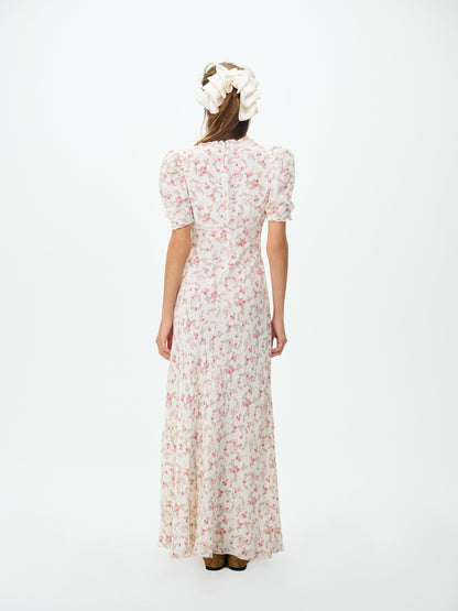Country Floral Maxi Dress Cream - For Love & Lemons