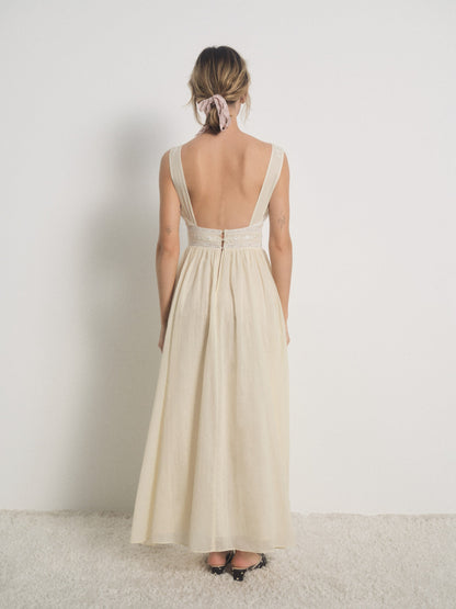 Lisa Maxi Slip Dress Vintage Cream - For Love & Lemons