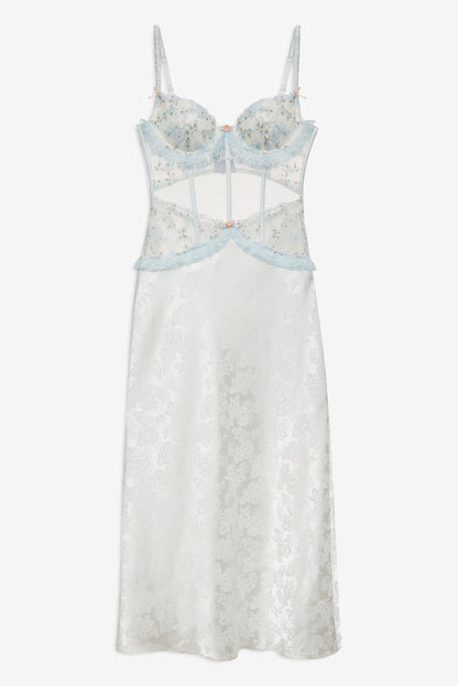Maribel Maxi Slip Dress Blue - For Love & Lemons