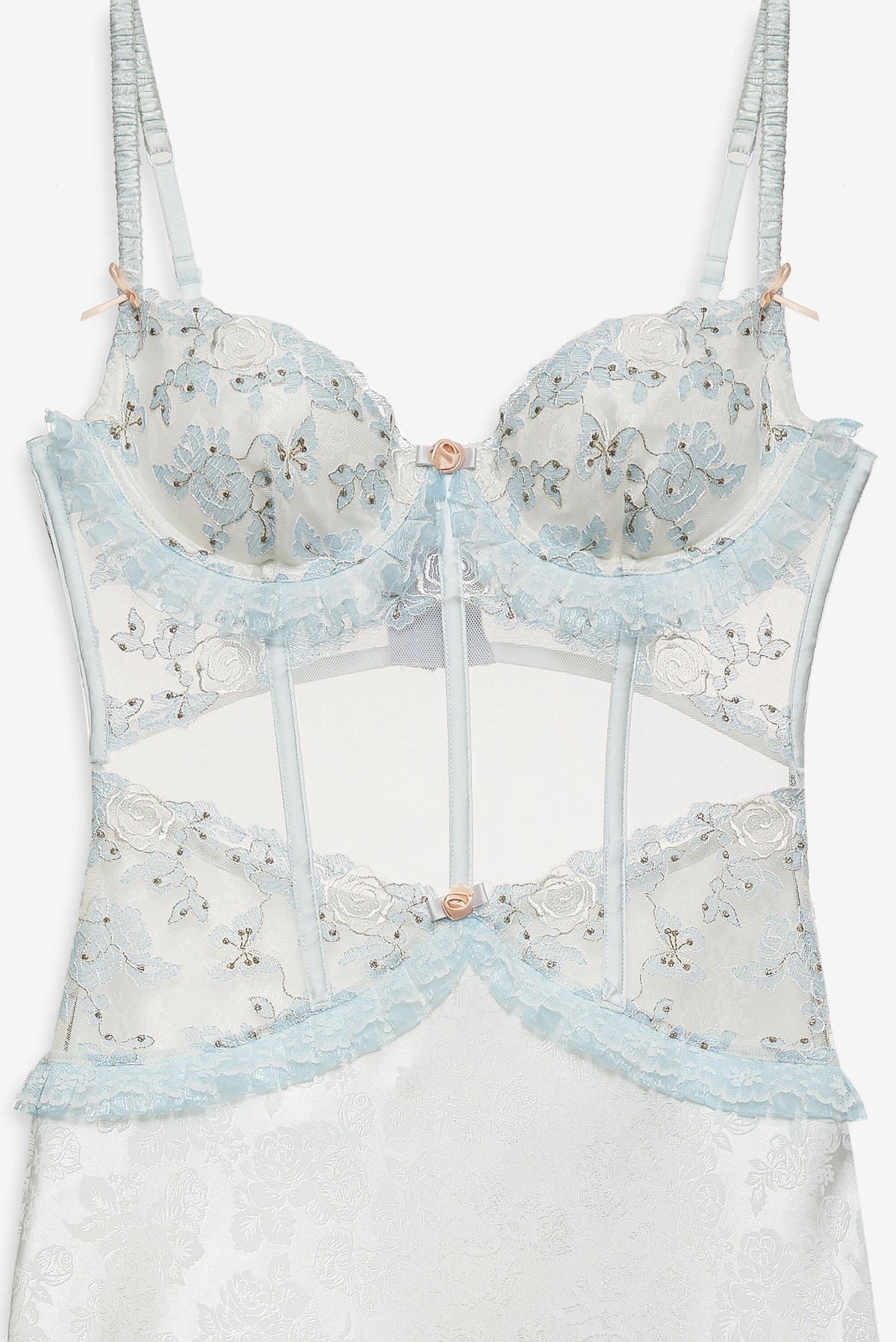 Maribel Maxi Slip Dress Blue - For Love & Lemons