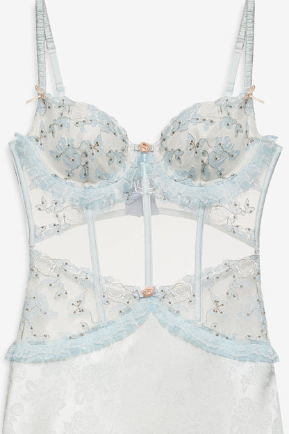 Maribel Maxi Slip Dress Blue - For Love & Lemons