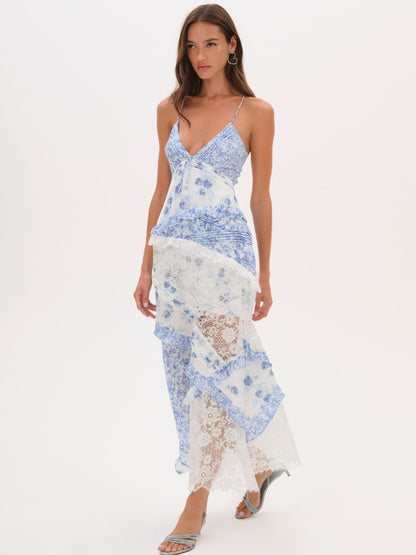 Rosalyn Maxi Dress Blue - For Love & Lemons