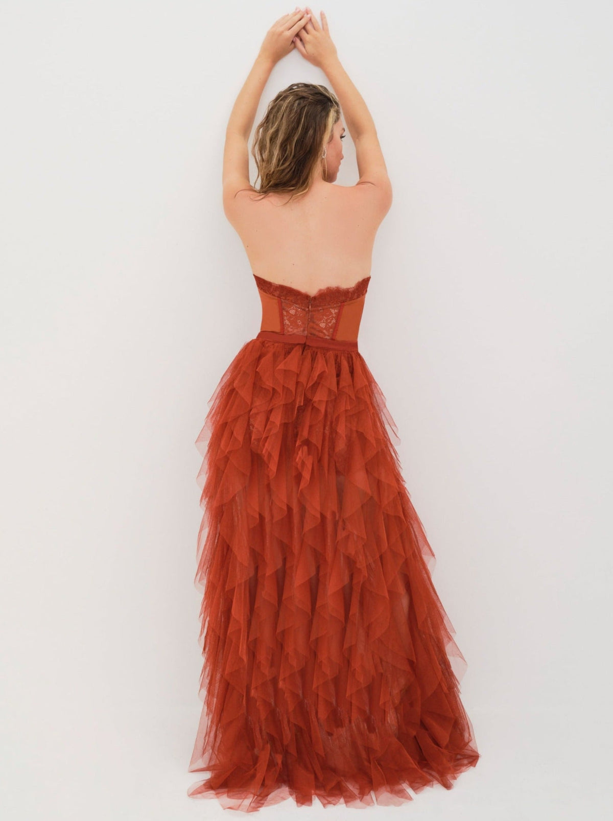 Bustier Gown Rust - For Love & Lemons