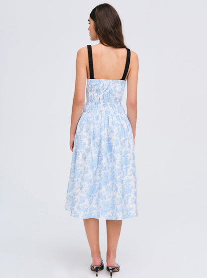 Oliver Midi Dress Blue - For Love & Lemons
