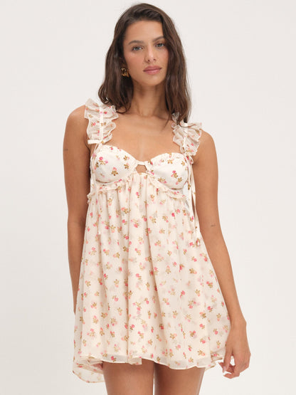 Poppy Mini Dress White - For Love & Lemons