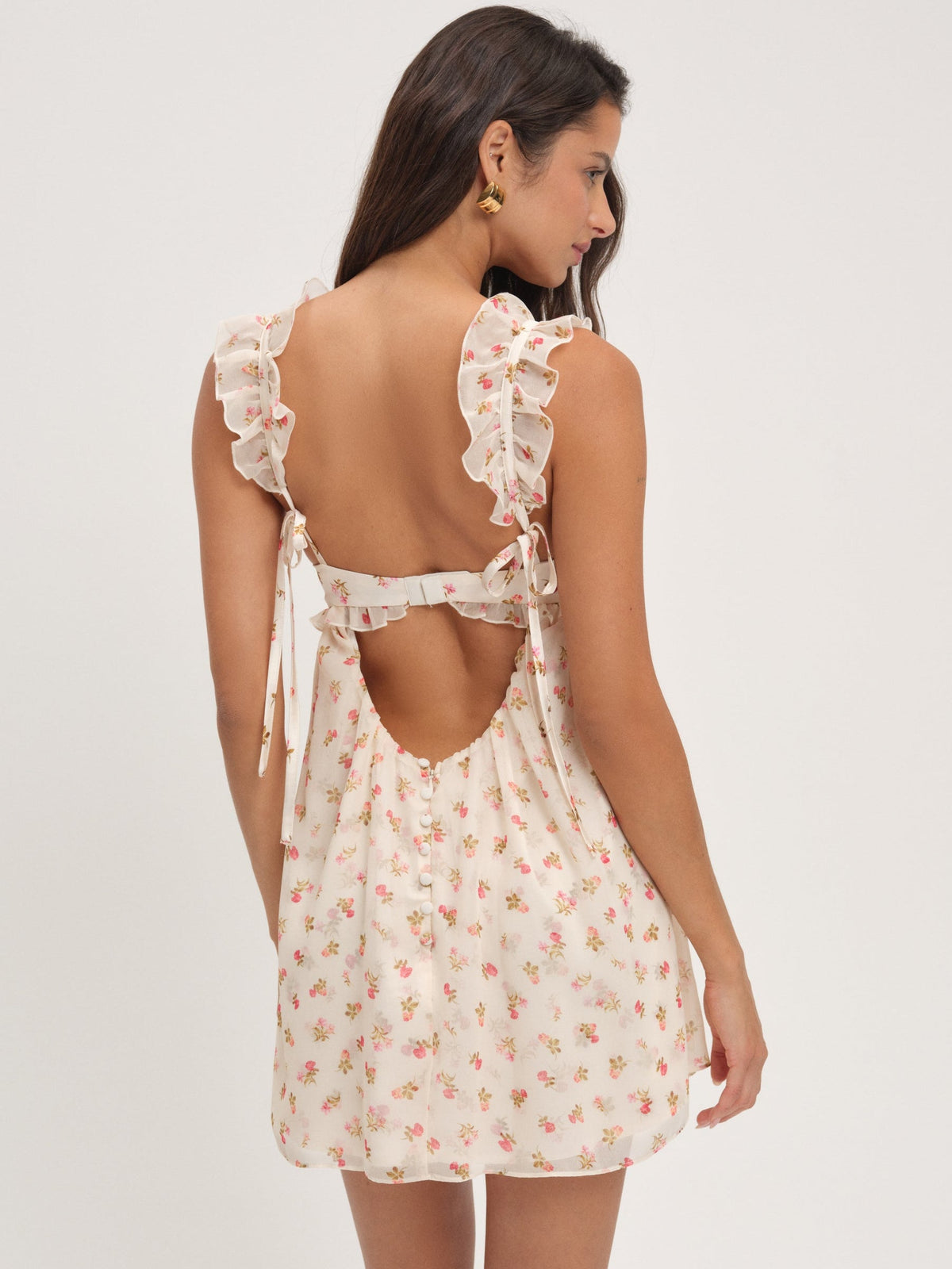 Poppy Mini Dress White - For Love & Lemons