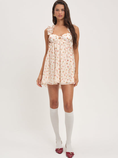 Poppy Mini Dress White - For Love & Lemons