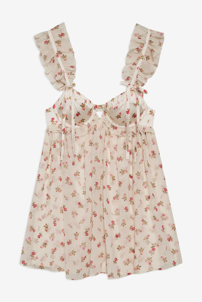 Poppy Mini Dress White - For Love & Lemons