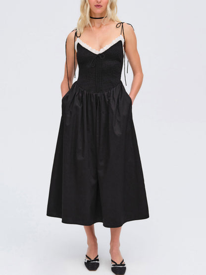 Bethany Midi Dress Black - For Love & Lemons