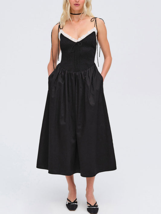 Bethany Midi Dress Black - For Love & Lemons