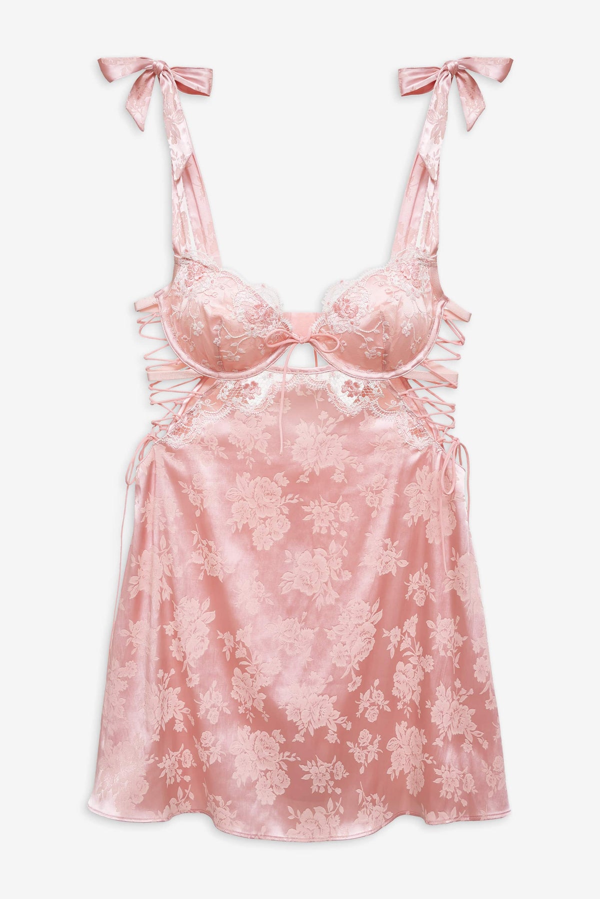 Le Fleur Slip Dress Peach - For Love & Lemons