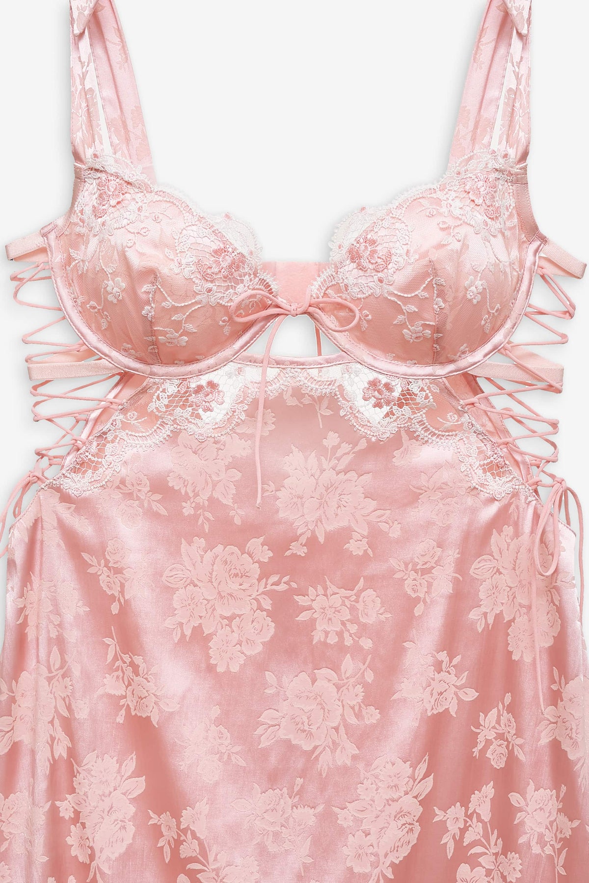 Le Fleur Slip Dress Peach - For Love & Lemons