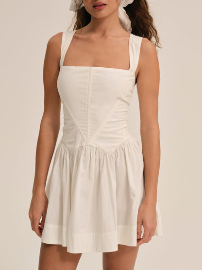 Chloe Mini Dress White - For Love & Lemons