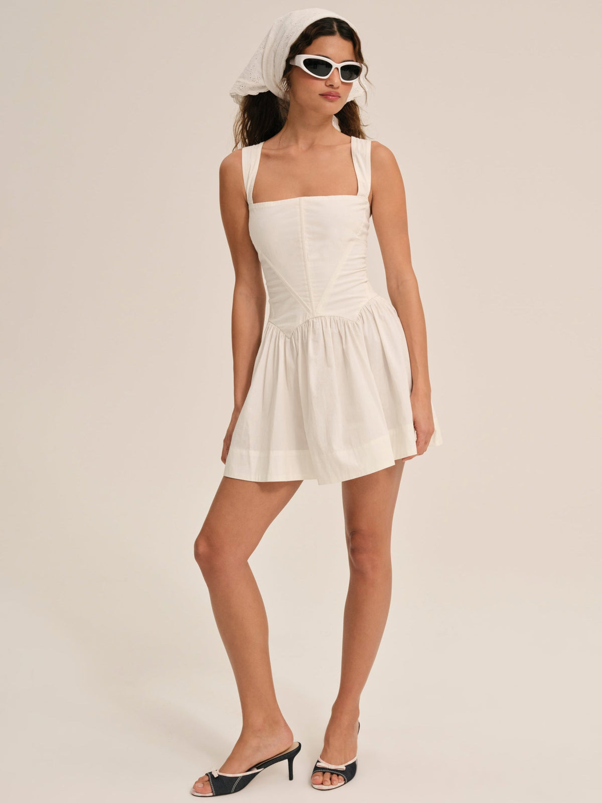 Chloe Mini Dress White - For Love & Lemons
