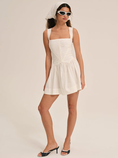 Chloe Mini Dress White - For Love & Lemons
