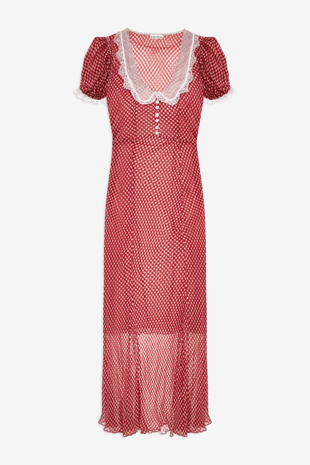 Bradford Gingham Maxi Dress Red - For Love & Lemons