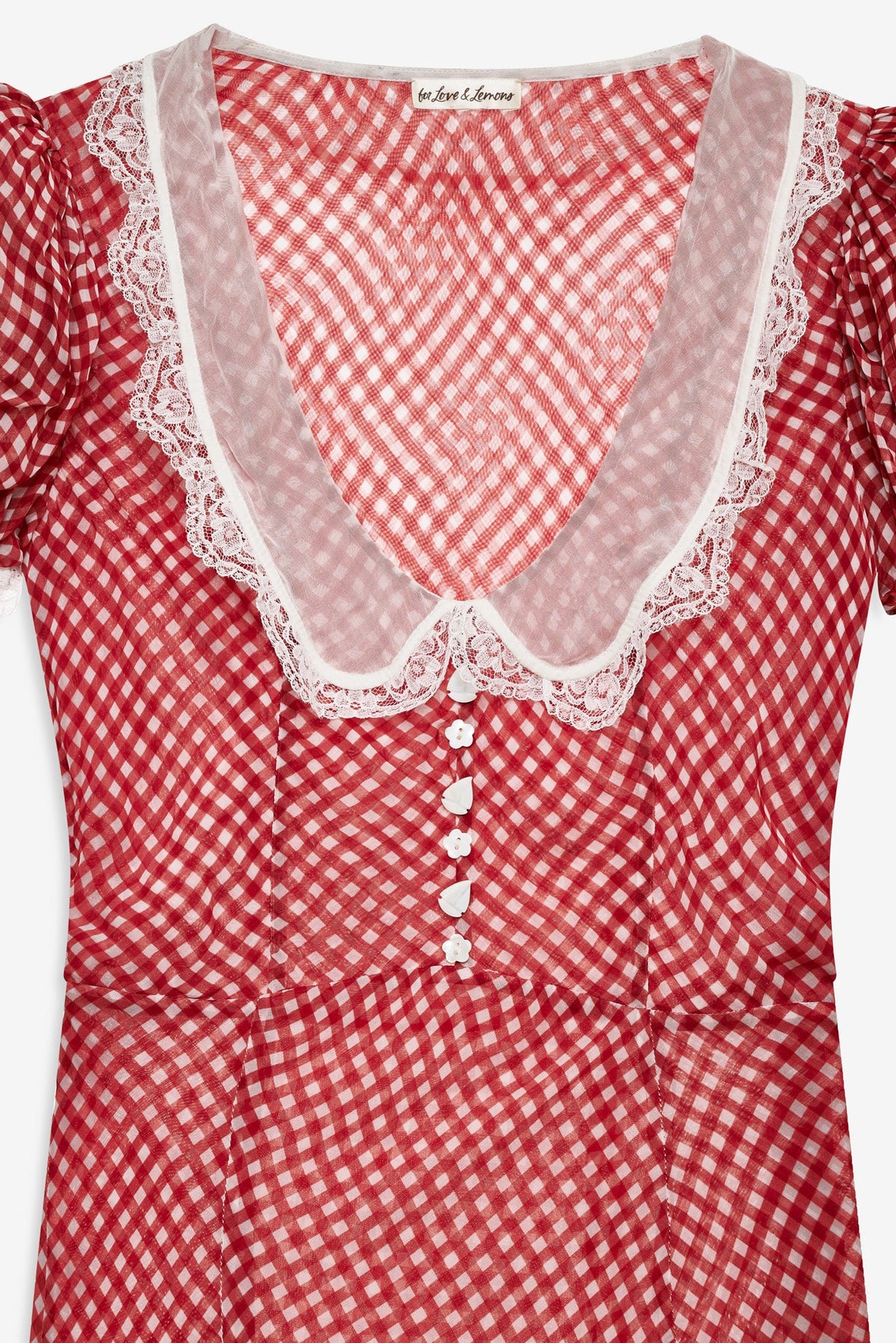 Bradford Gingham Maxi Dress Red - For Love & Lemons