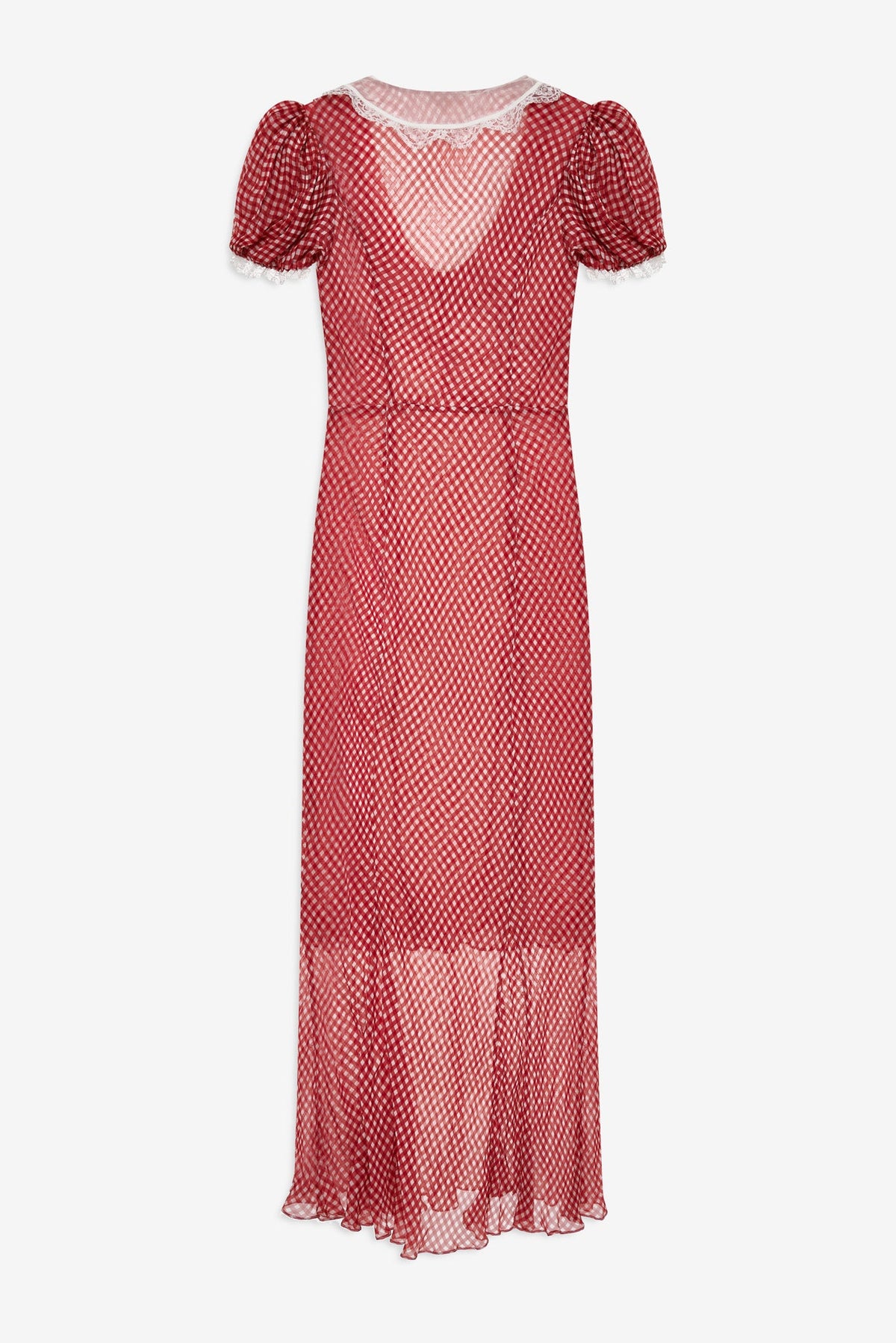 Bradford Gingham Maxi Dress Red - For Love & Lemons