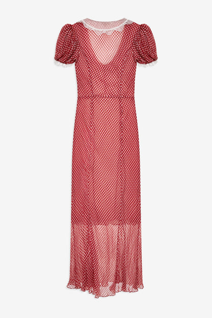 Bradford Gingham Maxi Dress Red - For Love & Lemons