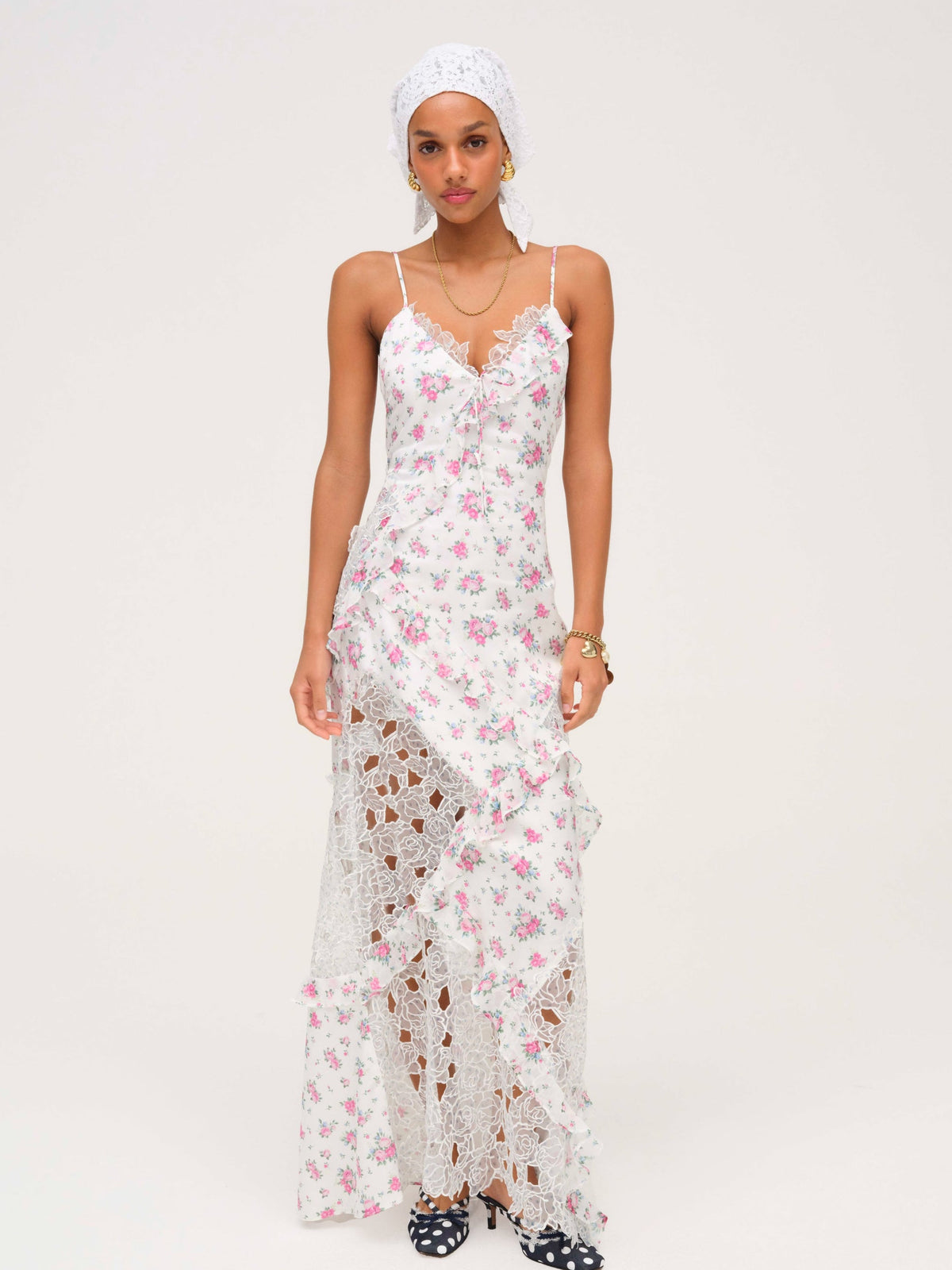 Josalyn Maxi Dress White - For Love & Lemons