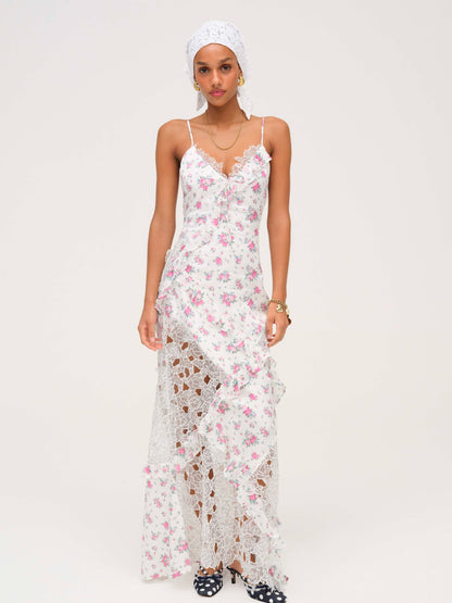 Josalyn Maxi Dress White - For Love & Lemons