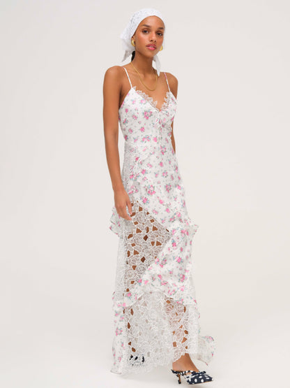 Josalyn Maxi Dress White - For Love & Lemons