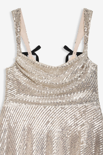 Candice Mini Dress Silver - For Love & Lemons