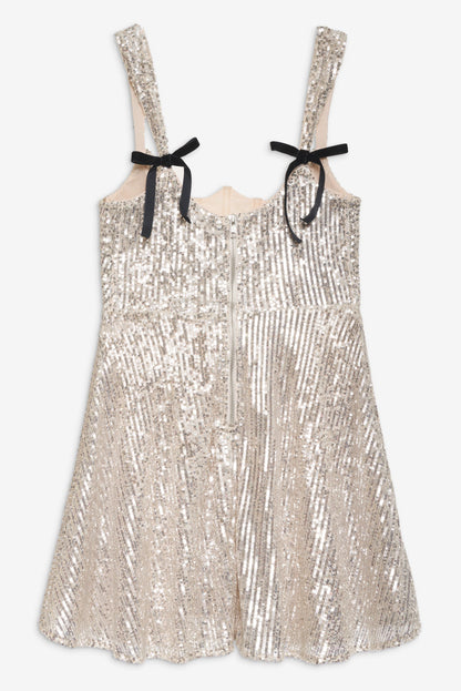 Candice Mini Dress Silver - For Love & Lemons