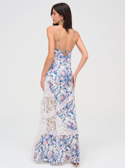 Josalyn Maxi Dress Blue - For Love & Lemons