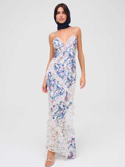 Josalyn Maxi Dress Blue - For Love & Lemons