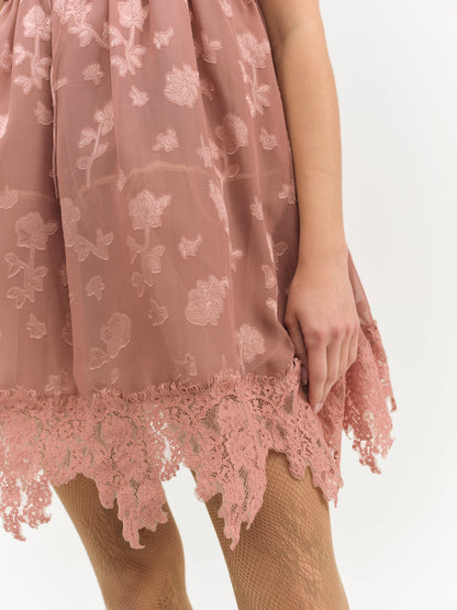 Olivia Mini Dress Mahogany - For Love & Lemons