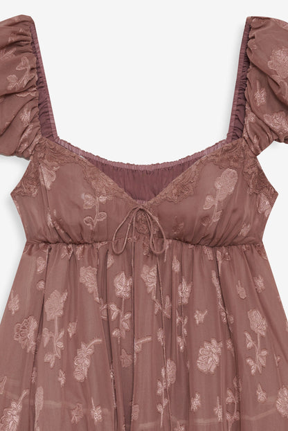 Olivia Mini Dress Mahogany - For Love & Lemons